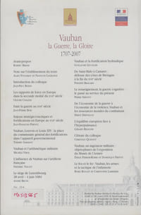 VAUBAN : la guerre, la gloire (1707-2007).