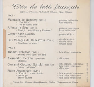 TRIO DE LUTH FRANCAIS.