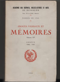 Procès-verbaux et mémoires. Volume 177. Années 1966-1967.