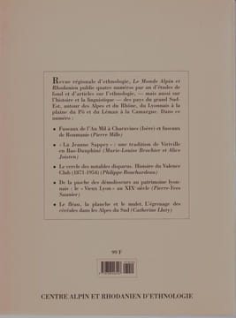 Fuseaux de l'An Mil.... LE MONDE ALPIN ET RHODANIEN N°1 / 1997