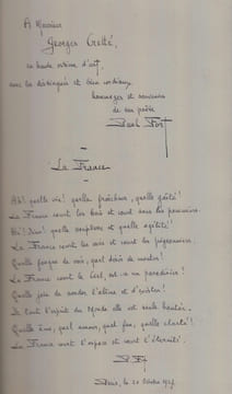 TOUTE LA FRANCE.
[Envois de Paul Fort au relieur Georges Cretté]. FORT (Paul)
