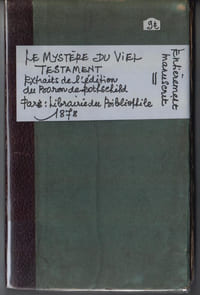 LE MYSTERE DU VIEIL TESTAMENT
Extrait de l'édition du Baron de Rothchild.