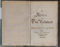 LE MYSTERE DU VIEIL TESTAMENT
Extrait de l'édition du Baron de Rothchild.