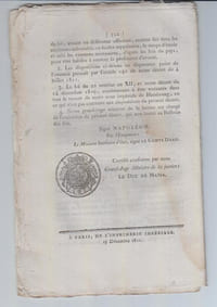 BULLETIN DES LOIS N°408 / Décembre 1811