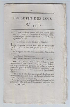 BULLETIN DES LOIS N°538 / Juin 1822. undefined