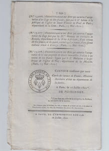 BULLETIN DES LOIS N°538 / Juin 1822