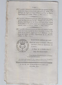 BULLETIN DES LOIS N°538 / Juin 1822
