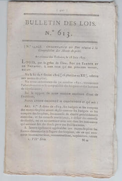 BULLETIN DES LOIS N°613 / Juillet 1823.. undefined