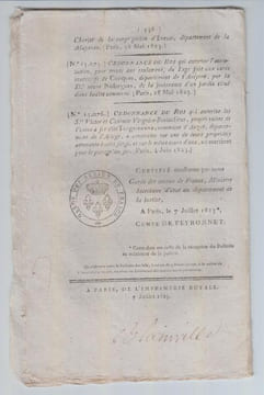 BULLETIN DES LOIS N°613 / Juillet 1823.. undefined
