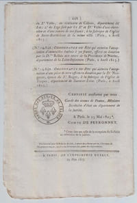 BULLETIN DES LOIS N°607 / Mai 1823.