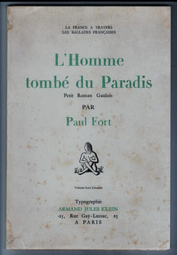 L'HOMME TOMBE DU PARADIS : Petit roman gaulois.. FORT (Paul)