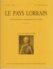 LOUIS XV A METZ EN 1744.. LE PAYS LORRAIN N°4 / Octobre-Décembre 1993 (90e année volume 74)