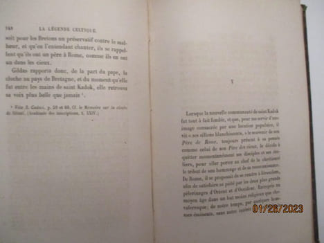 La légende Celtique et la poésie des cloitres en Irlande, en Cambrie et en Bretagne . HERSART de La VILLEMARQUE, Vicomte