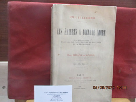 Bretagne - L'exil et la guerre -  Les Émigrés à cocarde noire, en Angleterre, dans les provinces belges, en Hollande et à Quiberon de  René Bittard ...