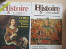 Histoire & généalogie - Revue bimestrielle associée à Généalogie Magazine N° 1 & 2Sommaire : Ascendance : La Famille de noailles - Tombes impériale & ...