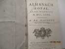 Almanach royal, année Bissextile 1780 présenté à sa Majesté pour la première fois en 1699 - Monarchie(CONTIENT : Les Naissances des Princes & ...