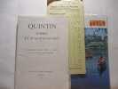 QUINTIN - D'hier et d'aujourd'hui - Six promenades dans la ville et ses abords - Joint: 2 documents publicitaires sur la ville. . HUERRE, Lieutenant ...