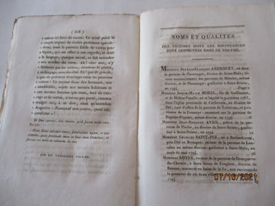 Les Confesseurs de la Foi dans l'Eglise Gallicane à la fin du Dix-Huitième siècle - Ouvrage rédigé sur des Mémoires authentiques, Par l'Abbé CARRON - Tome III ème.