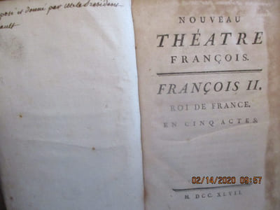 NouveauThéatre François - François II, roi de France - en cinq actes, par  le Président HÉNAULT 