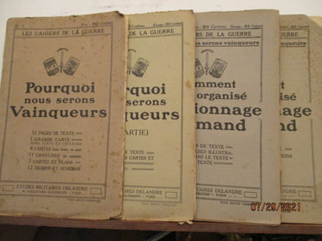 Les Cahiers de la Guerre, Etudes Militaires, de Delandre - N° 1 à 13 - I & II : Pourquoi nous serons vainqueurs - III & IV : comment était organisé ...