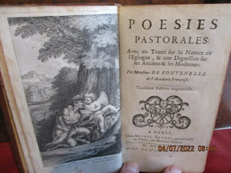 Poésies pastorales. Avec un traité sur la nature de l'églogue et une digression sur les Anciens et les Modernes. de Fontenelle ( Bernard Le Bovier de ...