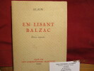 En lisant Balzac - Edition Originale de ALAIN. ALAIN