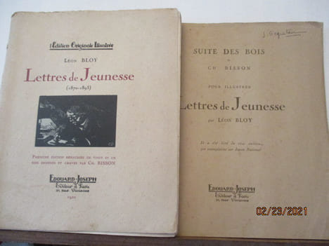 Lettres de Jeunesse (1870-1893) - Edition Originale illustrée - Léon Bloy. Léon Bloy - Charles Bisson (illustrateur)