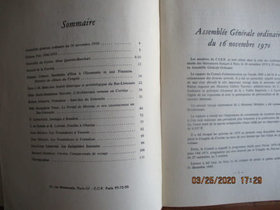 Corrèze - Centre International d'Etudes Romanes - Intéret historique et archéologique du Bas-limousin - Ventadour - Le portail de Moissac - Beaulieu - Obazine - Les troubadours à Turenne - Les épitaphiers limousins