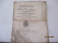 Monarchie - Mandement de Mr les Vicaires-Généraux-Cap. , Administrateurs du diocèse de Nantes,.., pour l'exécution du voeu du feu roi louis XIII, de glorieuse mémoire.