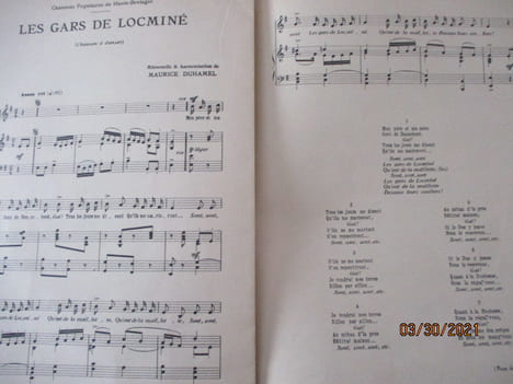 Chansons populaires de Haute Bretagne, Ritournelles et Harmonisations de Maurice Duhamel(A la claire fontaine - A lorient vient d'arriver - Au beau ...
