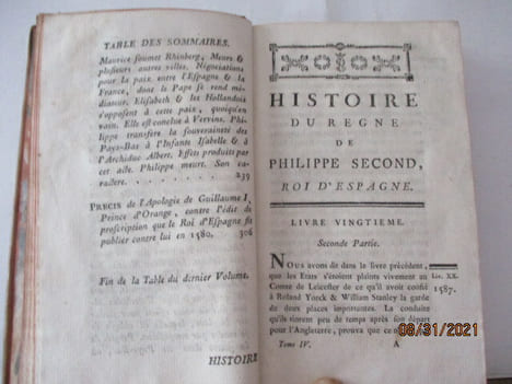 Histoire du Règne de Philippe II, Roi d'Espagne, par Mr Watson . Robert Watson- Traduit par Jean-Baptiste Luton Durival et Honoré-Gabriel Riqueti de ...
