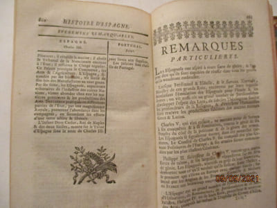 Abrégé Chronologique de l'histoire d'Espagne et de Portugal, divisé en huit périodes: Avec des Remarques particulieres à la fin de chaque Période sur le génie, les moeurs, les usages, le commerce, les finances de ces Monarchies; ensemble la notice des Princes contemporains, & un Précis historique sur les Savans & Illustres.