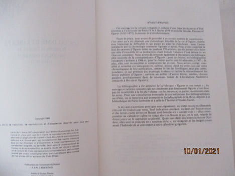Socialisme et liberté- La pensée et l'action de Nicolas Ogarev (1813-1877) de Michel Mervaud(Thèse soutenue sous le titre : " Nicolas Platonovic ...
