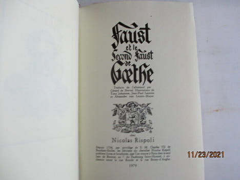 Faust et le Second Faust de Goethe. Goethe, Johann Wolfgang von Goethe - Traduction de Gérard de Nerva- Illustrations de Tony Johannot, Jean-Paul ...