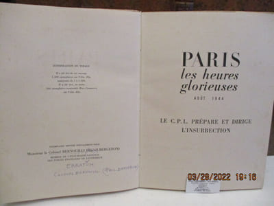 Paris, les heures glorieuses, août 1944 Le C.P... - Comité parisien de la Libération