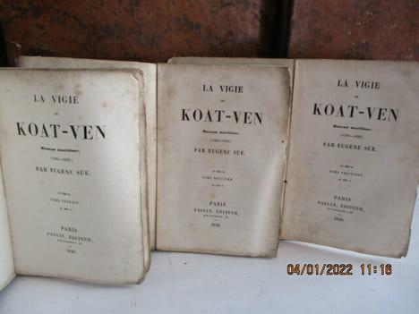 La vigie de Koat-Ven,  roman maritime (1780-1830) par M. Eugène Sue . Sue, Eugène (1804-1857).