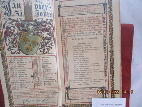 Almanach National de Jeanne d'Arc 1891, Moyen-Age, par Auguste Cordier . Auguste Cordier