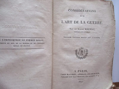 Considérations sur l'art de la guerre, par le baron Rogniat