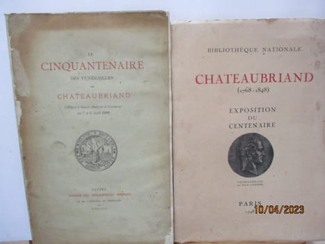 Bretagne - Le cinquantenaire des funérailles de Chateaubriand et à Combour les 7 et 8 Aout 1898 --- Lucile et René de Chateaubriand, Chez leurs ...