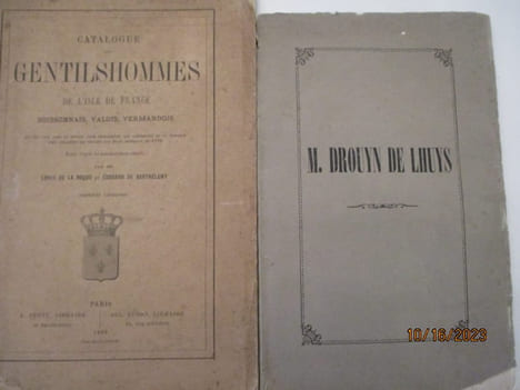 Soissonnais - Catalogue des Gentilshommes de l'Isle de France, Soissonnais, Valois, Vermandois, qui ont pris part ou envoyé leur procuration aux ...