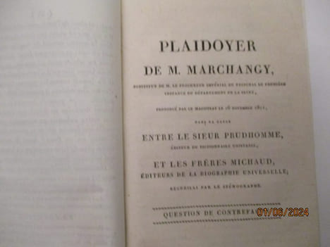 Droit -Législation: I) Exposé des machinations ourdies par le sieur Romain, Limonadier du Café des Mille-colonnes, assisté des sieurs ...