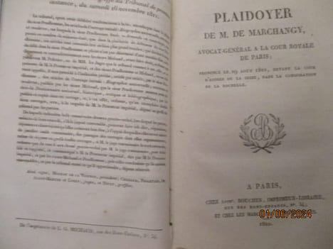 Droit -Législation: I) Exposé des machinations ourdies par le sieur Romain, Limonadier du Café des Mille-colonnes, assisté des sieurs ...