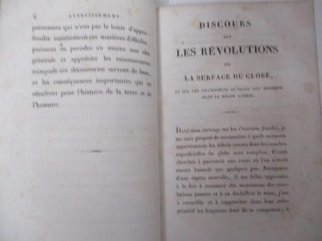 Discours sur les Révolutions de la Surface du Globe, et sur les changements qu'elles ont produits dans le règne animal - troisième édition française. ...