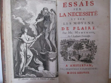 Essais sur la Necessité et sur les Moyens de Plaire de Moncrife(Complet des 2 Parties, la seconde intitulée "Les Dons  des Fées ou le Pouvoir de ...