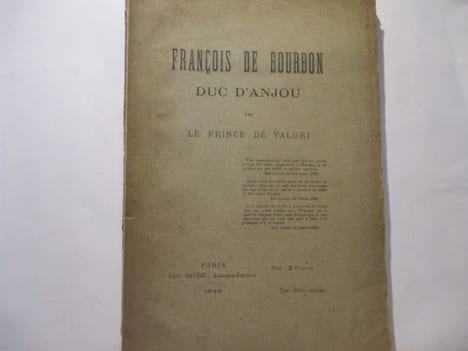 François de Bourbon, duc d'Anjou par le Prince de VALORI . Henry-François de Valori-Rustichelli, Prince de VALORI (1831-1898)