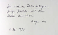 Hugo Abt - Hommage au silence, Texte und Lyrik. 