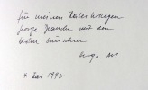 Hugo Abt - Hommage au silence, Texte und Lyrik. . Abt Hugo - F. Billeter, B. Brechbühl,. M. Vogel.: 