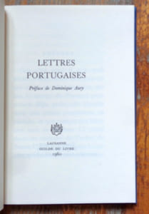 Lettres portugaises.