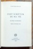 Post-scriptum de ma vie. Oeuvres posthumes. . Hugo Victor, Aury Dominique (préface): 