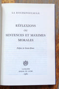 Réflexions ou Sentences et maximes morales.  par La Rochefoucauld, Sainte-Beuve (préface):  - Image 2